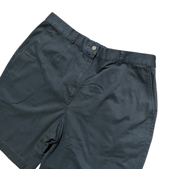 VTG L.L. BEAN High Rise Bermuda Shorts in Navy Blue SZ 14 - Picture 3 of 8